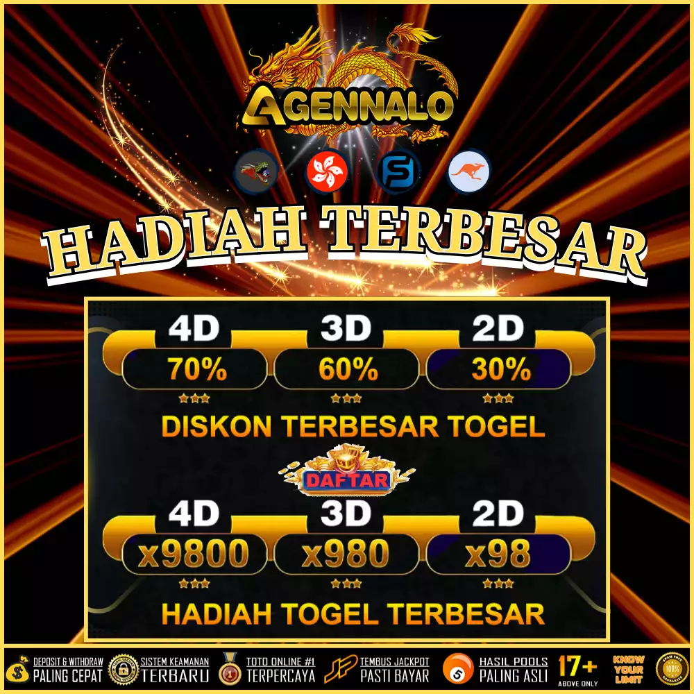 Agennalo : Bandar Toto Togel Online Terpercaya Dan Gampang Menang